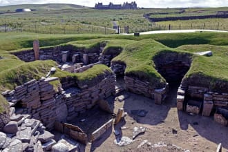 Neolithic Village of Skara Brae, Kirkwall, Orkney Islands, Scotland