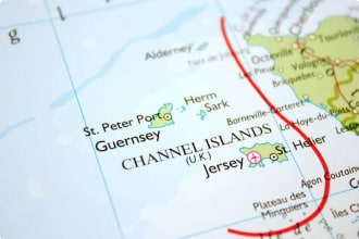 Map showing the Channel Islands