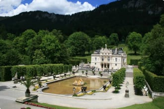 Linderhof Castle, Oberammergau, Germany, Bavaria, Ettal