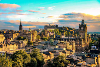 City of Edinburgh at dusk