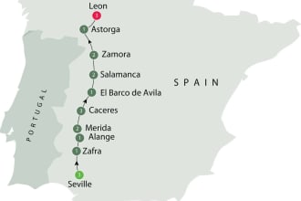 Map Via del Plata tour