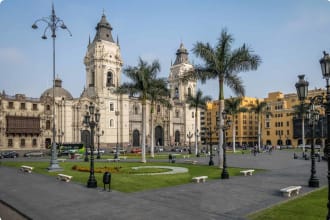 The Basilica Cathedral of Lima at Plaza Mayor - Lima, Peru