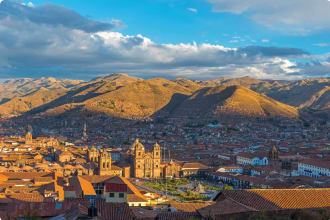 The cityscape of Cusco, the ancient Inca capital, Peru.