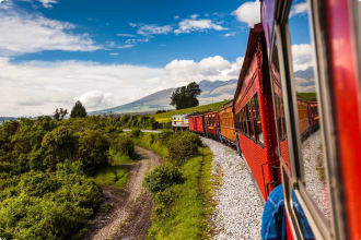 Ecuadorian railroad Ecuadorian railroad crossing the Sierra region