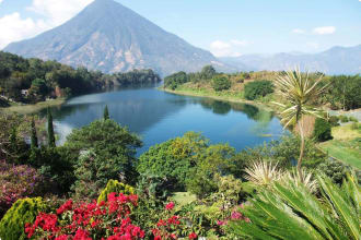 View of Lake Atitlan in Guatemala