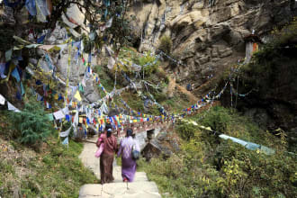 Path Towards The Tigers Nest Bhutan