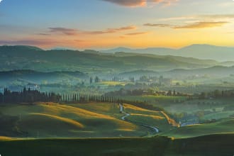 Landscape in Crete Senesi, Tuscany, Italy
