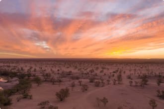 Sunset in the far outback.