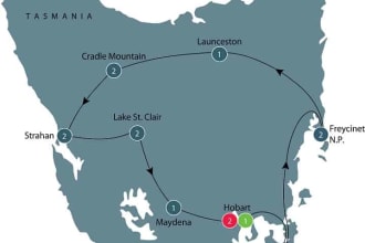 Tasmania Wildlife tour map