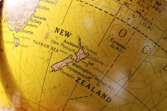 New Zealand world map