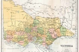 Antique Map of Victoria, Australia
