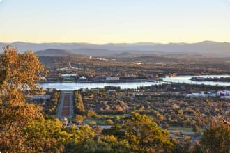 Sunset on Canberra