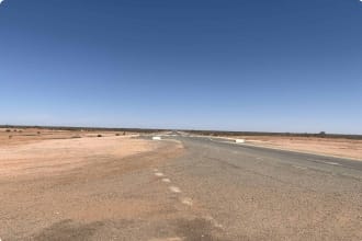 Silver Highway south of Tiboourra; Emergency airstrip