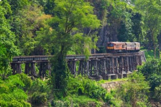 Kanchanaburi Province, Locomotive, Steam Train, Thailand