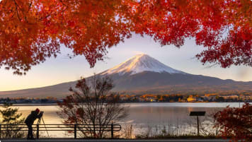 Mt Fuji in Autumn Japan