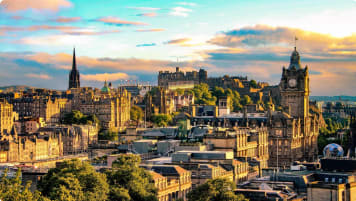 City of Edinburgh at dusk