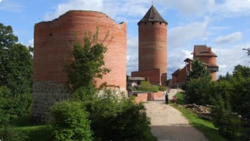 One of the remaining towers at Turaida Castle