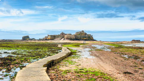 Elizabeth Castle, Saint Helier, Jersey, Channel Islands, UK.