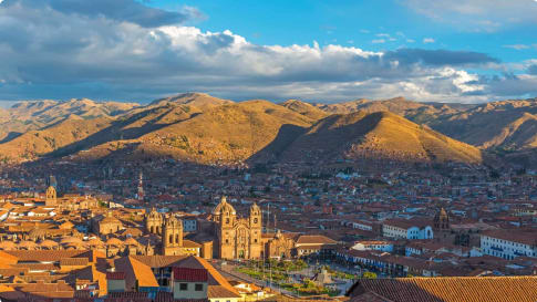 The cityscape of Cusco, the ancient Inca capital, Peru.