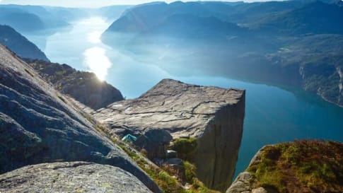 A view over Preikestolen in Norway