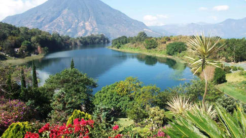 View of Lake Atitlan in Guatemala