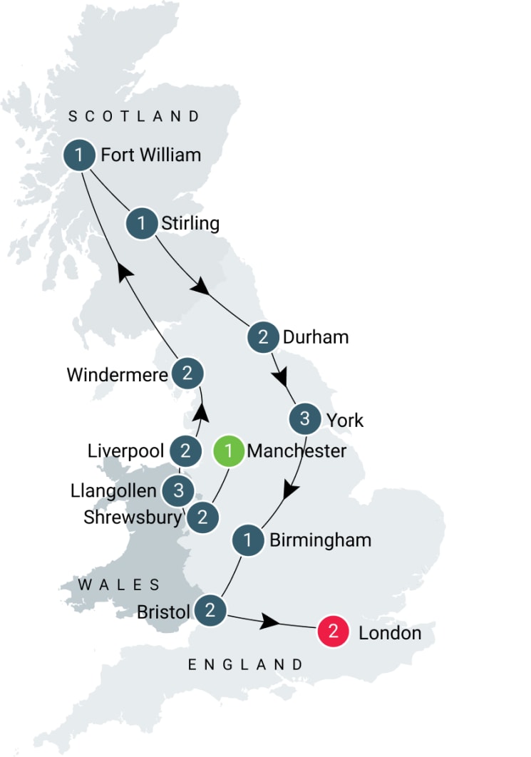 Canals and Railways in the Industrial Revolution Tour | Tours for Seniors in Britain itinerary