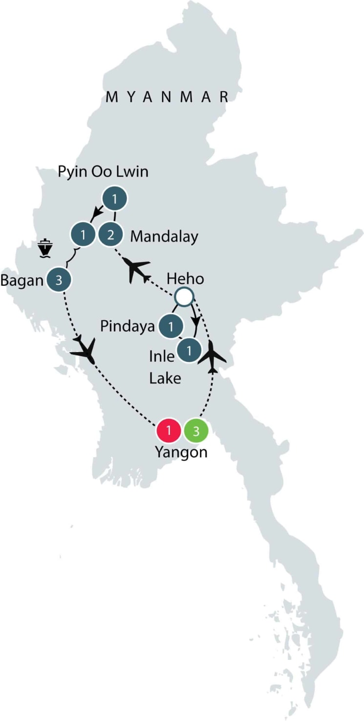 Discovering Myanmar | Small Group Tour for Seniors itinerary