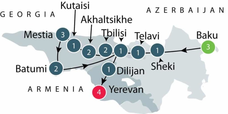 Small Group Tour to the Caucasus | Armenia Azerbaijan Georgia itinerary