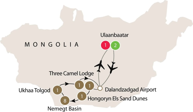 Mongolia Dinosaur Dig Tour | Small group tour in the Gobi Desert itinerary