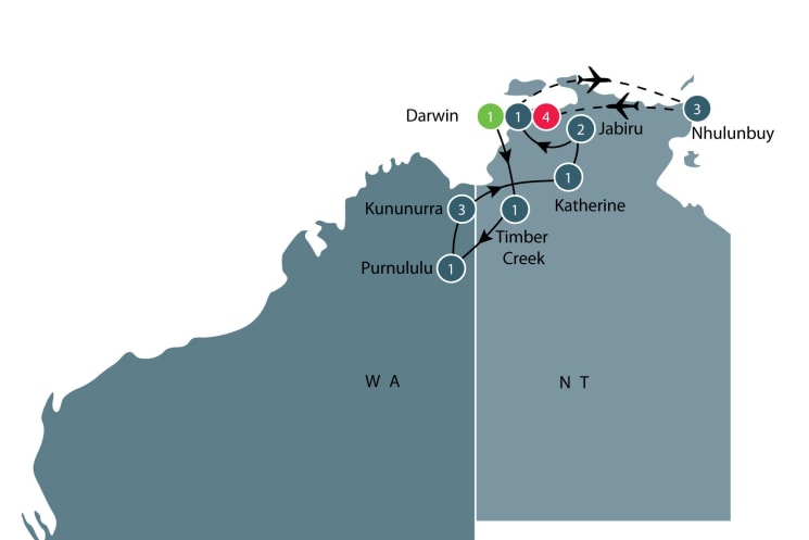 Kimberley, Purnululu, Tiwi Islands and Arnhem Land itinerary