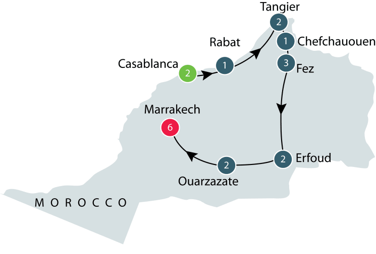 Morocco tour for senior travellers itinerary