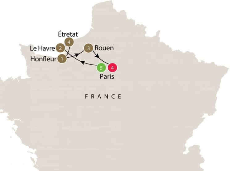 Following Monet itinerary