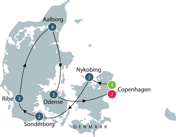 Tour of Denmark's Culture & History itinerary