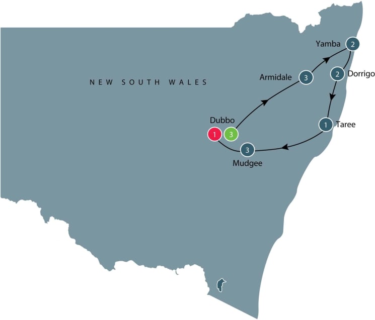 Escorted small group tour North East New South Wales itinerary