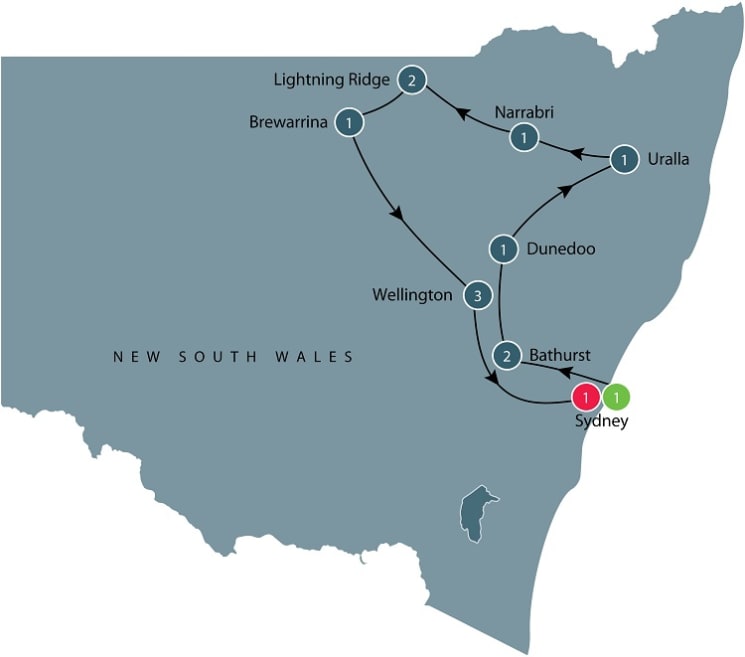Escorted small group tour of Australia's megafauna itinerary