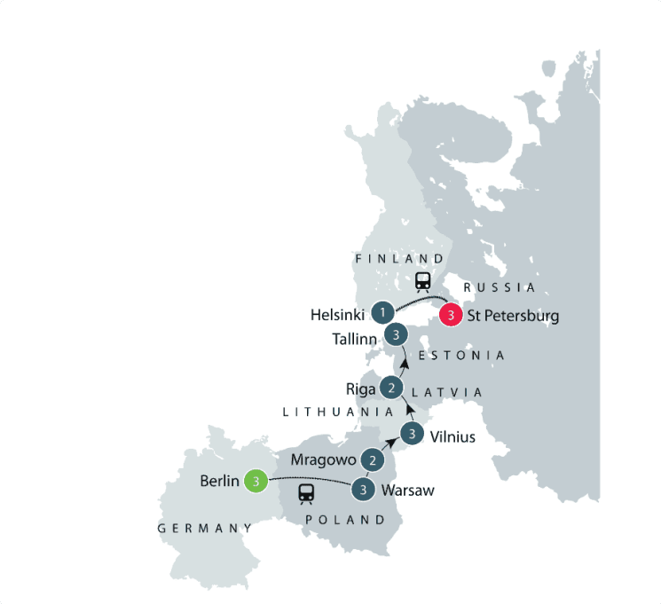 Baltics Small Group Escorted Tour: Latvia, Estonia, Lithuania, Stockholm itinerary