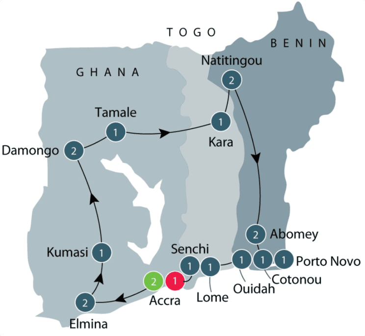 ghana benin togo tour