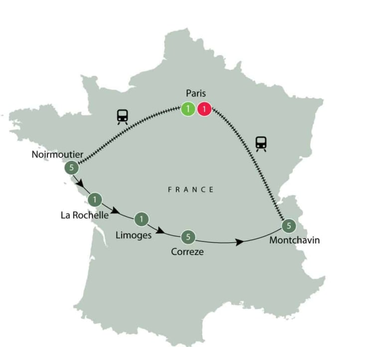 France on Foot | Small Group Walking Tours France itinerary