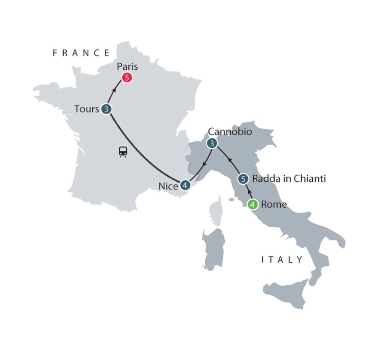 Italy and France, history of gardens small group escorted tour itinerary