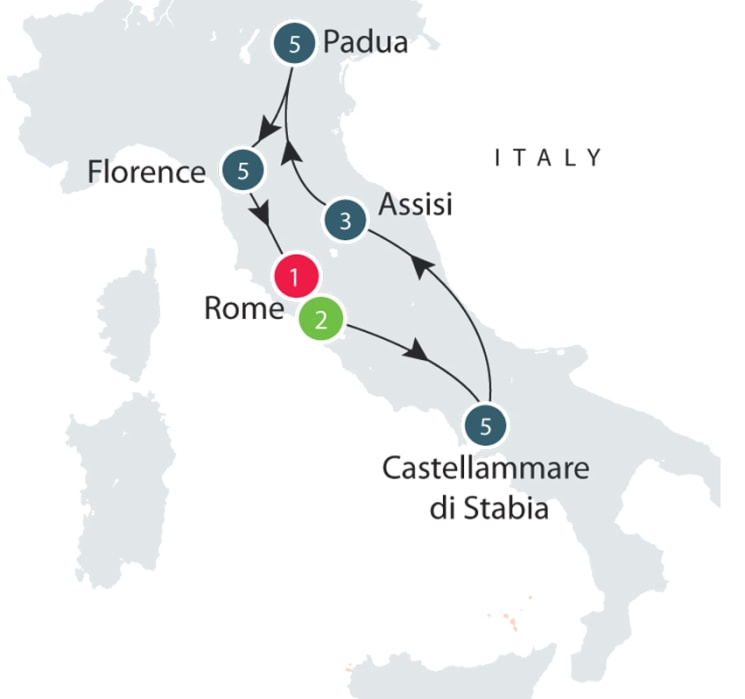 Heritage, Culture and History of Italy | Small Group Tours for Seniors itinerary