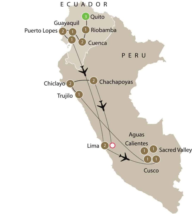 Ecuador and Peru Archaeology tour itinerary