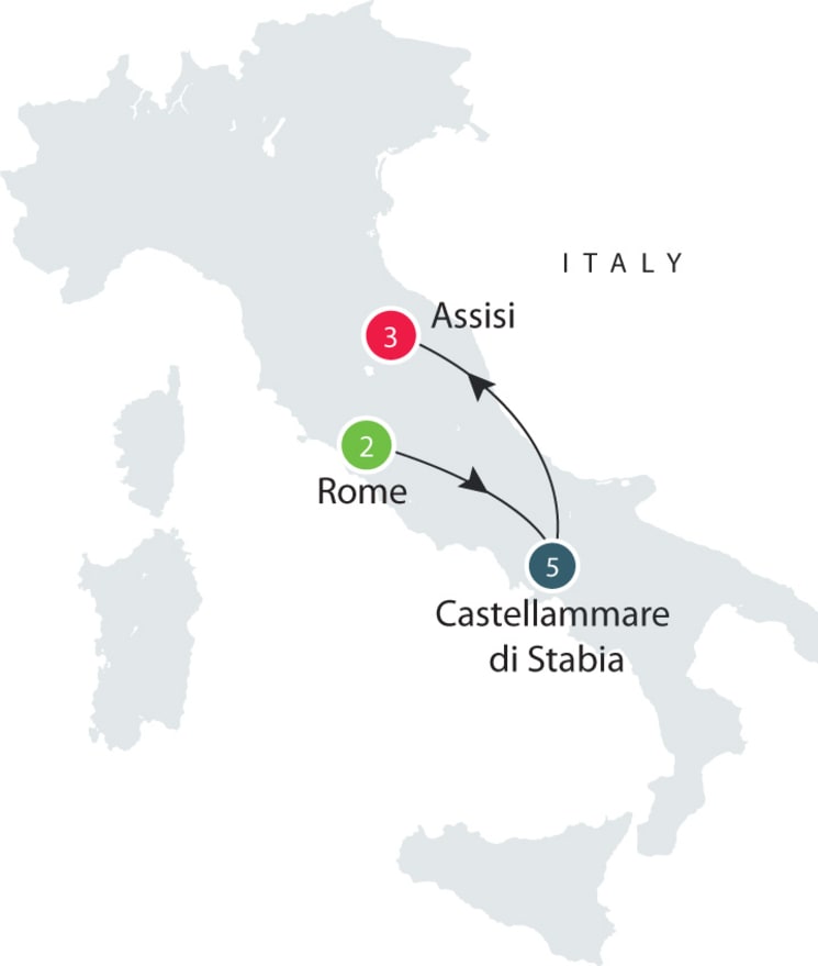 Heritage, culture, history of Italy, seniors small group - Short Tour itinerary