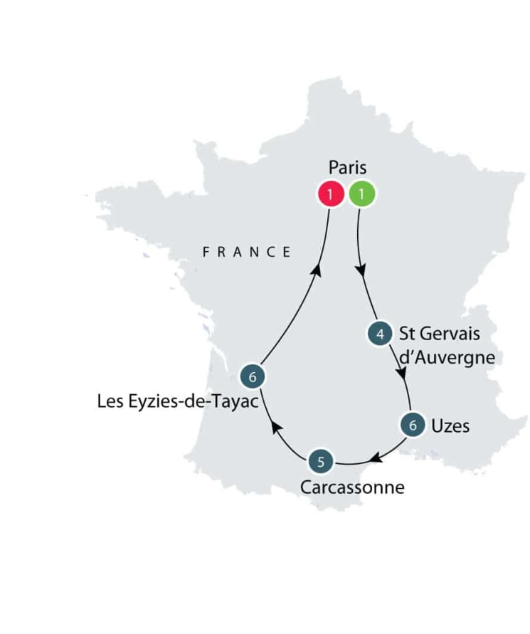 Rural France | Small Group Tour for Seniors itinerary