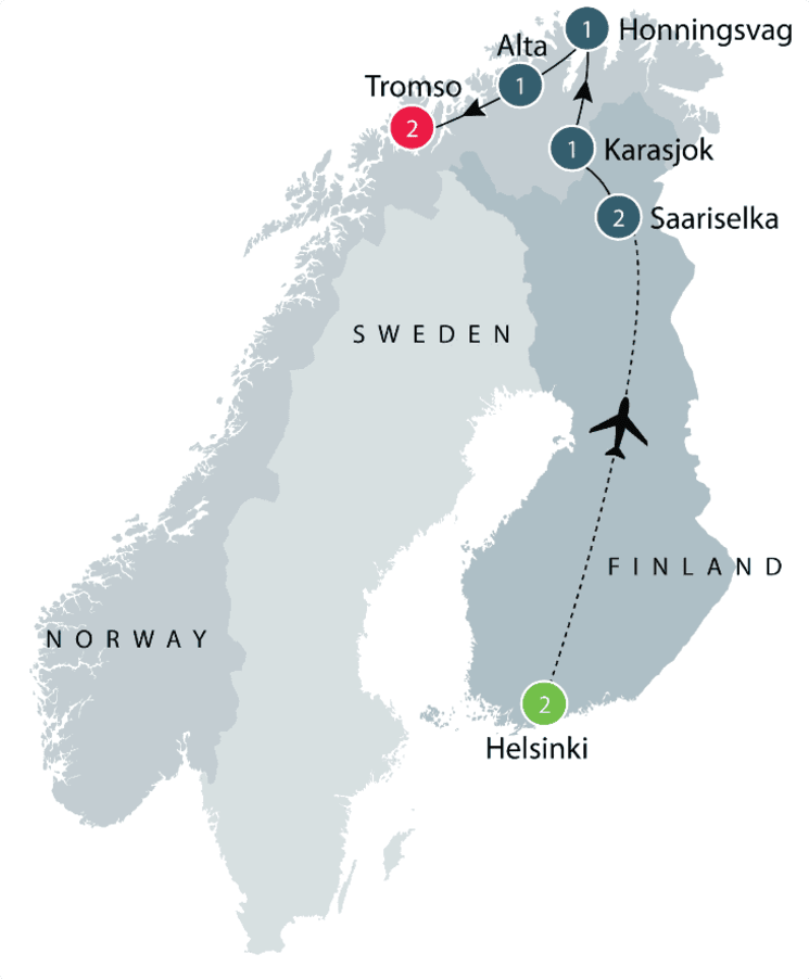 Northern Lights Small Group tour | Visit Norway and Finland itinerary