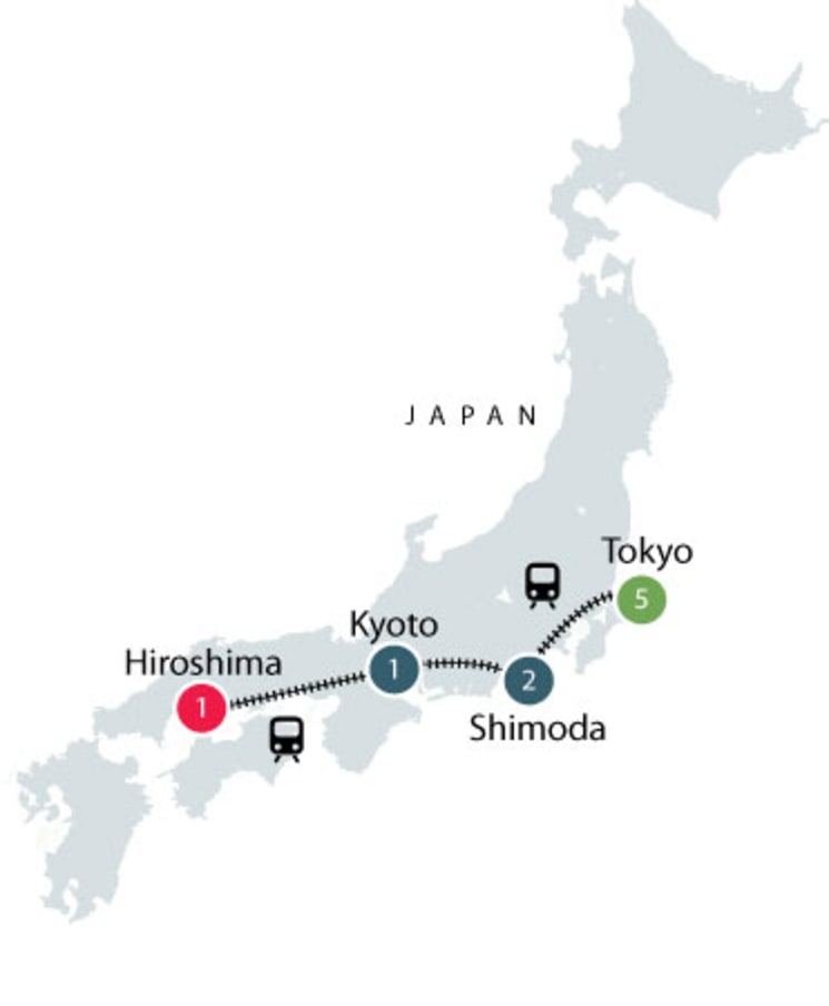 Japan History by Rail - Small Group Tour itinerary