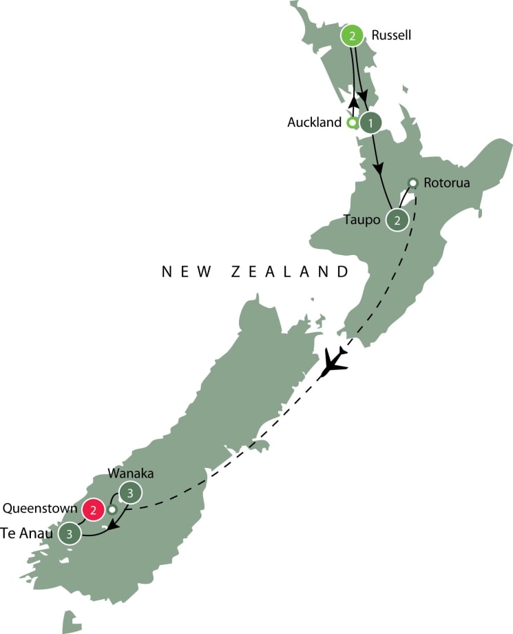 Small group walking tour of New Zealand itinerary