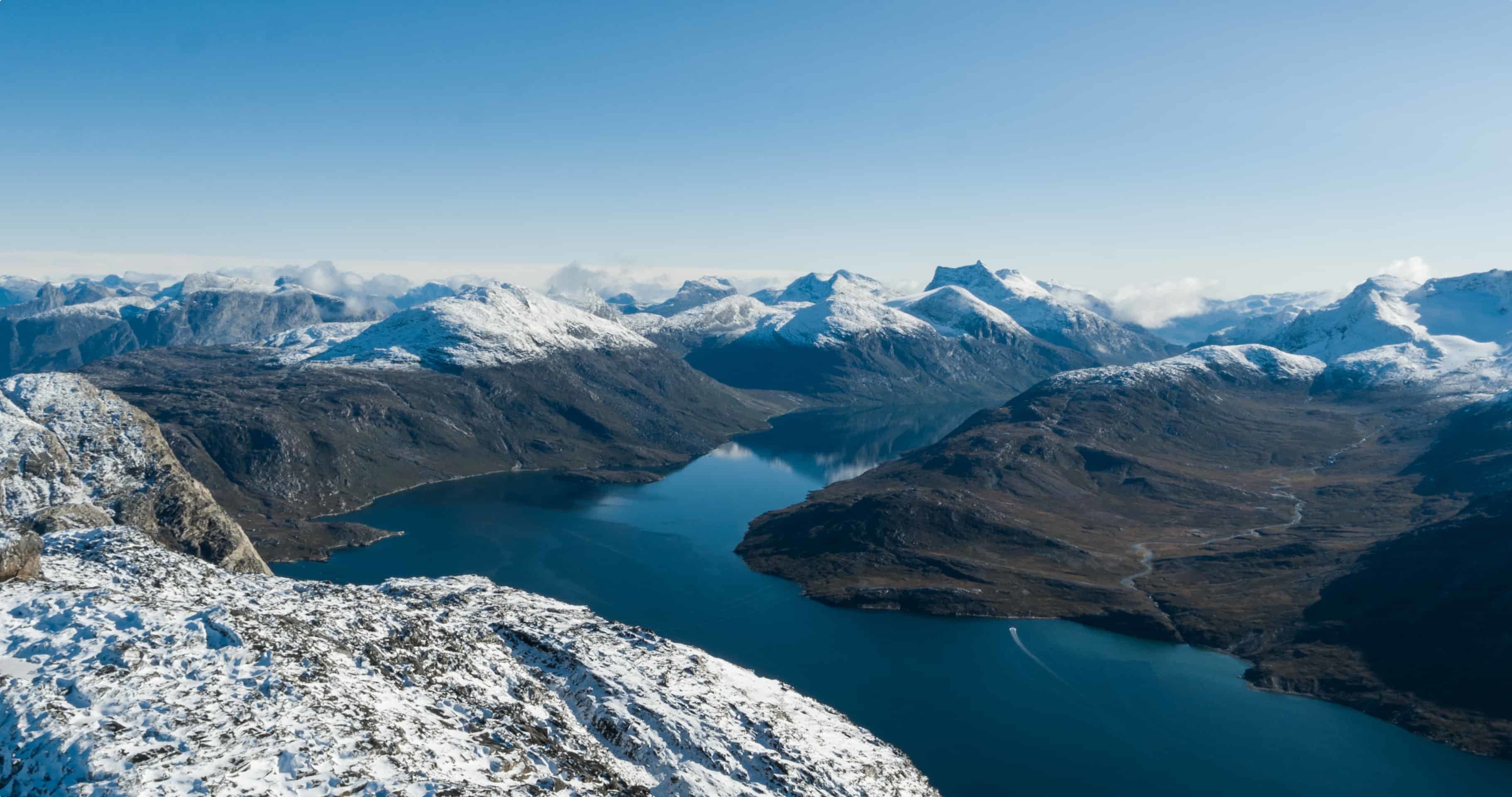 Nuup Kangerlua fjord in Greenland