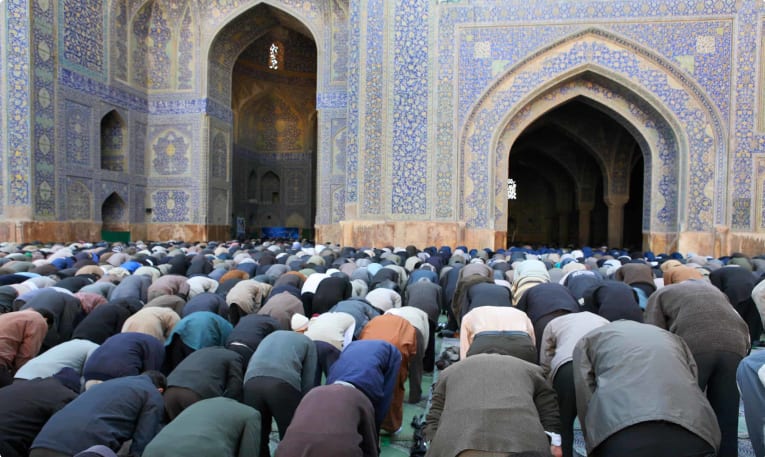 Friday prayer service in Iran