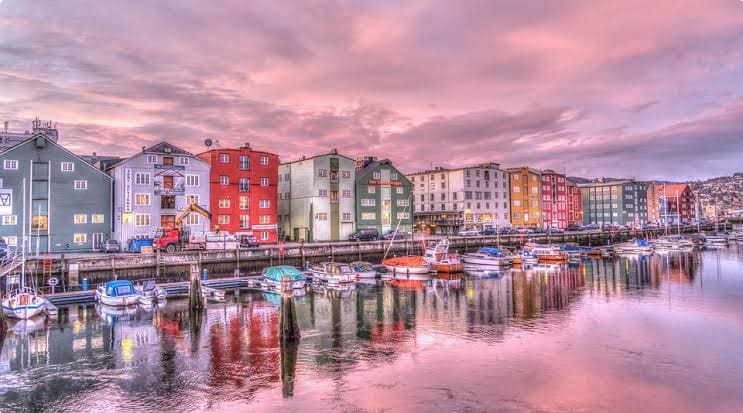 A sunrise in Trondheim, Norway