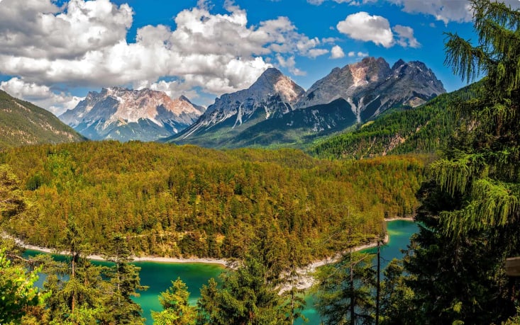 The alpine landscape in Austria